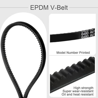 uxcell AX47 EPDM V-Belt, Raw Edge Cogged Industrial Rubber V Belt 1/2" Width x 47" Inside Circumference - size: AX47