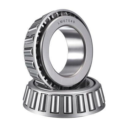 2 Pack LM67049 Tapered Roller Bearing Cone and Cup Set - size: LM67049