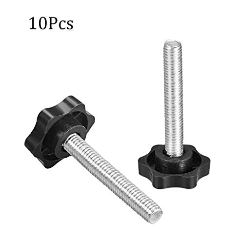 M8 x 50mm Thread Clamping Knob, Thumb Screw, Star Hand Knob Tightening Screw Knob for Machinery, 10Pcs - size: M8 x 50mm