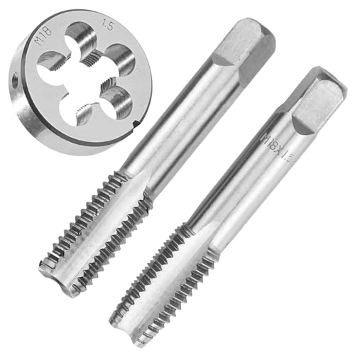 M18X1.5 Hand Tap and Round Die Set Right Hand - size: M18x1.5