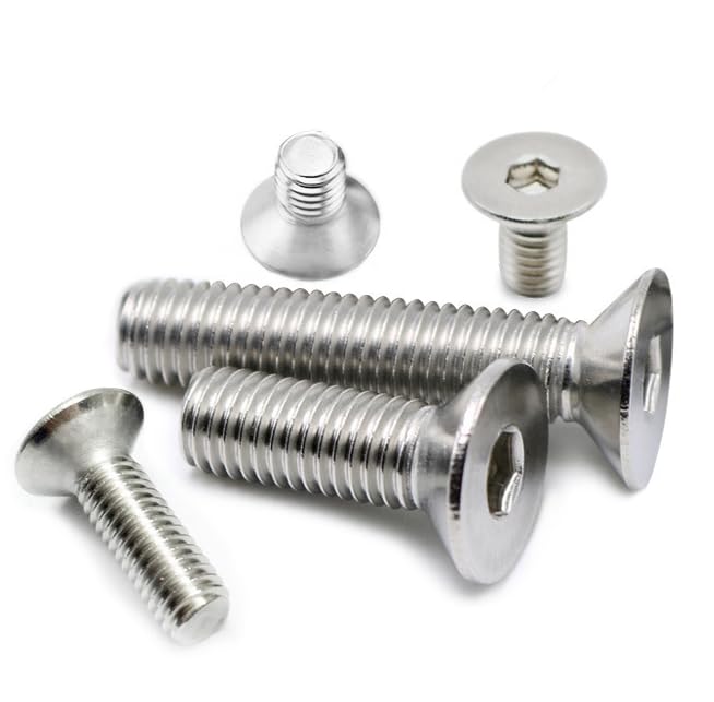 M2-0.4x30mm Flat Head Socket Cap Screws Bolts, Stainless Steel 18-8 (304), Bright Finish, Allen Socket Drive,Machine Screws Inner Hex Screw Fasteners Bolts, 50 Pcs - size: M2x30mm(50PCS)
