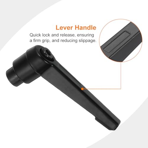 uxcell 2Pcs M5 Adjustable Knobs Handle Female Thread Push Button Ratchet Quick Release Locking Rotating Bolt for Lathe Machinery, Black - size: M5