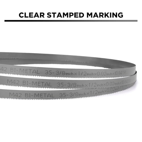 35-3/8 Inch Band Saw Blade 10/14 TPI for Milwauk* Portable Band Saw Blade, Replacement for Milwauk* Bandsaw Blades, 35-3/8" x 1/2" x .020" 10/14 TPI, 3-Pack - size: 35-3/8 Inch(14/18)