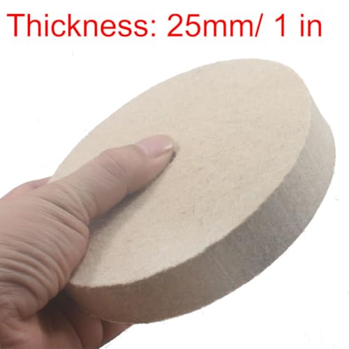 8 Inch Hard Felt Buffing Wheel with 5/8" Arbor Hole - style: 8" Wool Buffing Wheel
