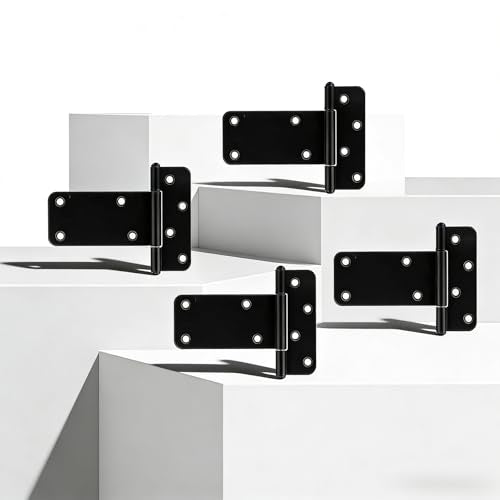 2 Pack 5” Heavy Duty Gate Hinges,260 Lbs Capacity Black Door Hinges - size: 5 inches - 2 Pack