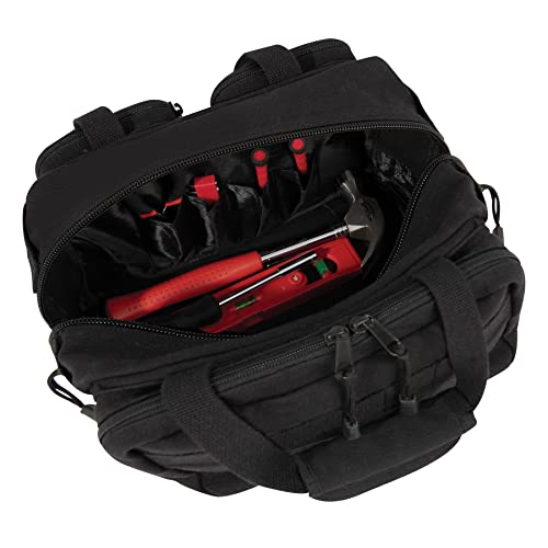 Rothco Canvas Tactical Tool Bag, Black - MOLLE Mechanics Carry Bag