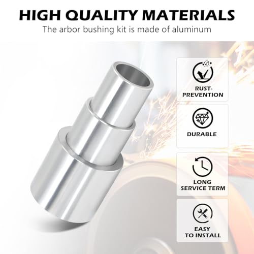 Aluminum Bench Grinder Reducing Bushing Arbor Adapter, 3/4" Thick, 3 Kits - style: 3/4" Thick-3 Piece