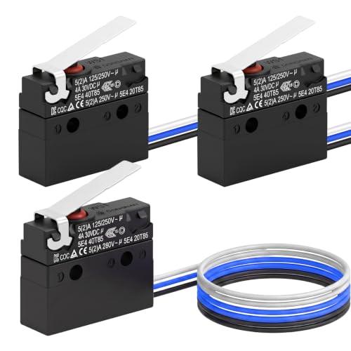 IP67 Waterproof Micro Switch, UL Recognized Component 3Pin Pre-Wired - size: WS1-Hinge Lever