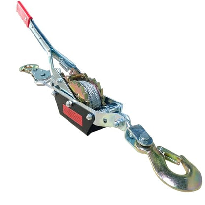 4410lbs Come Along Winch,2T Pulling Capacity,12ft Steel Cable - size: 2 Ton