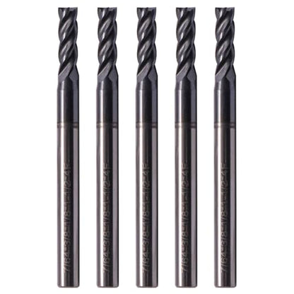 BestParts 5Pcs 7/64" 4 Flute Solid Carbide Square End Mill, AlTiN Coated - size: 7/64 in