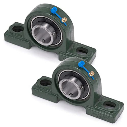 XIKE 2 Pcs UCP206 Bore 30 mm Pillow Block Mounted Ball Bearings. - size: UCP206 Bore 1-3/16"
