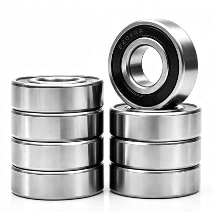 5 PCS 6204-2RS Deep-Groove Ball Bearings, 20x47x14mm-Double Seal Bearings - size: 6204-2RS