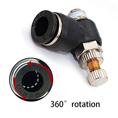 Beduan Pneumatic Push to Connect Air Flow Control Valve 8mm OD x 1/4" Male - size: 8mm OD-1/4" Male