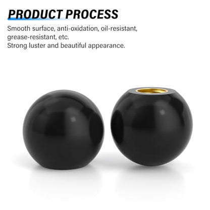 3/8"-16 Threaded Knobs,1-3/8" Black Thermoset Bakelite Handles for Lawn Mower & Equipment 6PCS