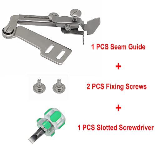 Sewing Seam Guide Presser Foot Fine Tucker Gauge DIY Tool Adjustable with Screwdriver for Industrial Sewing Machine JUKI DDL-8500 DDL-8700 DNU-1541