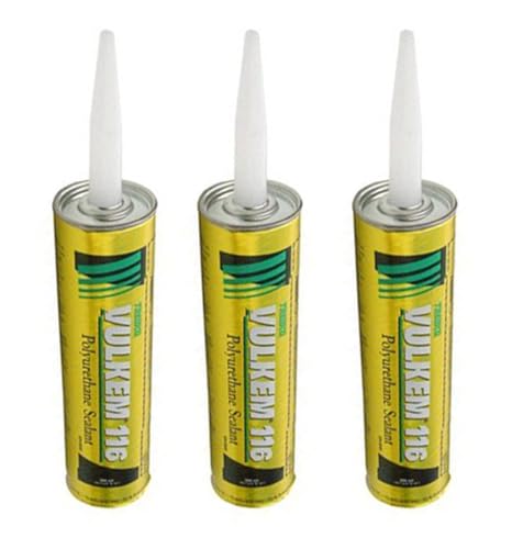 Vulkem 116 Aluminum Stone Textured Single-Component Polyurethane Moisture-Curing Gun-Grade Exterior Sealant 10.1oz Tremco Tube- 3 Pack