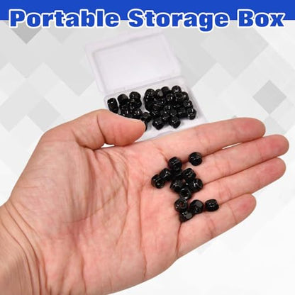 50Pcs M4 x 0.7mm Self-Lock Nylon Inserted Hex Lock Nuts, Black - size: M3-Black