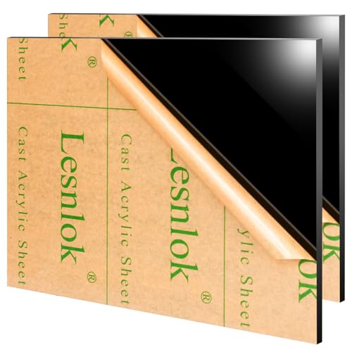 Black Acrylic Sheet 14 x 14 x 1/8 inch Thick 3mm Opaque Plexiglass Sheet, DIY Materials for Home Decor, Handcraft, Painting, Photography,Switch Panel, Display Stand… (2, 14 x 14 x 1/8) - size: 14 x 14 x 1/8