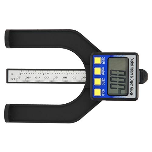 Electronic Height Depth Digital Display, Accuracy Measuring Tool 0,80mm with Large Scale Screen, Magnetic for Woodworking Ruler