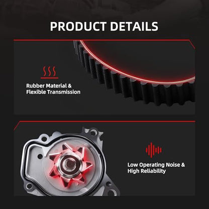 Engine Timing Belt Kit with Water Pump for Honda Civic 1.7L 01-05 - size: for Civic 1.7L