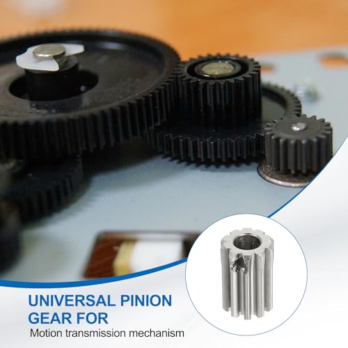 uxcell 1 Mod 10T Spur Gear 6mm Bore, 304 Stainless Steel Pinion Gear - size: 1 Mod 10T, 6mm