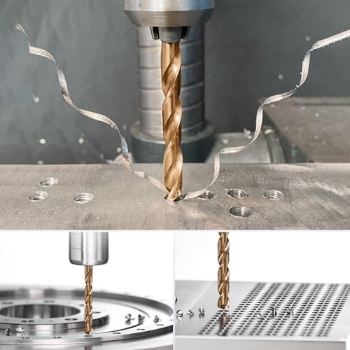 Cobalt Drill Bit 1/16" Twist Drill Bits, M35 High Speed Steel Jobber Length Drill Bit, 135 Degree Tip for Hard Metal, Stainless Steel, Cast Iron with Index Storage Case, Pack of 10 pcs - size: 1/16 in(10pcs)
