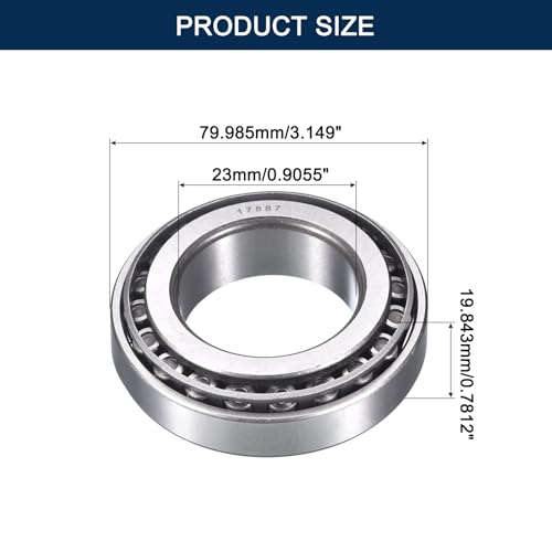 2 Pack 17887/31 Tapered Roller Bearing Cone and Cup Set - size: 17887/17831