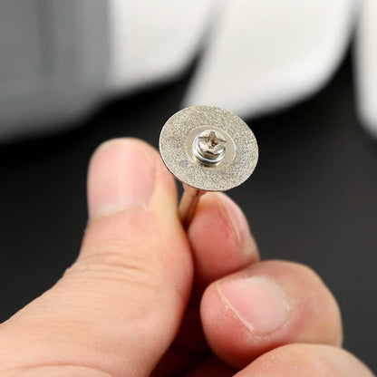 dophee 10pcs Diamond Cutting Off Discs Wheel with 2 Mandrel Arbor, 16mm - size: 16mm