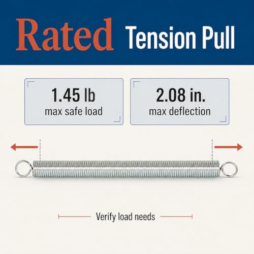 Prime-Line SP 9656 Extension Spring, Spring Steel Construction, Nickel-Plated Finish, 0.015 GA x 1/8 In. x 1-1/2 In., Closed Single Loop (2 Pack)