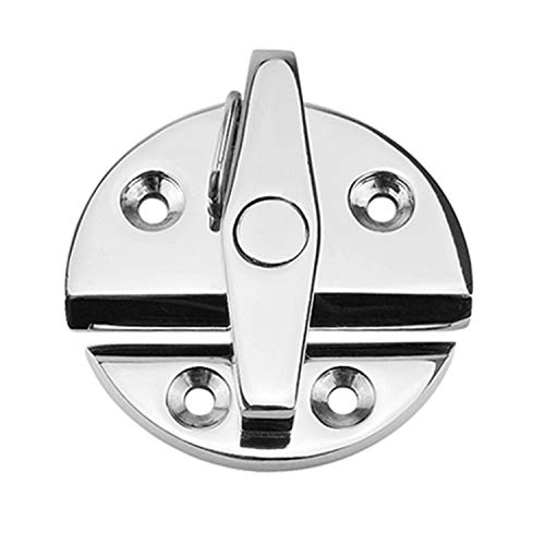 Marine Grade 316 Stainless Steel Boat Door Catch Latch Door Latch Round 57mm(2-1/4") Twist Lock Suit for Boat Door& Cabinet - color: 1PIECE