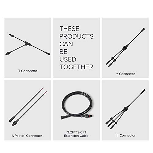 BTF-LIGHTING 4 Pin Electrical Connector 24AWG IP65 Male Female Connector 7.87in/20cm Extension Cable for Car,Truck,Boat,Indoor/Outdoor LED Strip Lights/String 15mm Nut Small Size 5 Pairs - size: 4 PIN Small Size