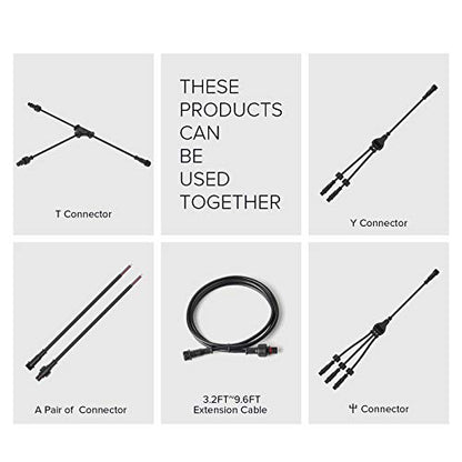 BTF-LIGHTING 4 Pin Electrical Connector 24AWG IP65 Male Female Connector 7.87in/20cm Extension Cable for Car,Truck,Boat,Indoor/Outdoor LED Strip Lights/String 15mm Nut Small Size 5 Pairs - size: 4 PIN Small Size