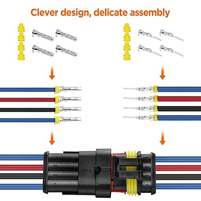 708pcs 1/2/3/4/5/6 Pin Connector Automotive Electrical Waterproof Connector - style: 708 pcs