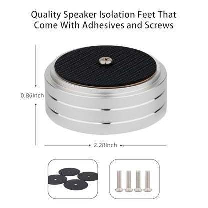 Audio Isolation Feet Aluminum Load 400KG Amplifier Feet 58 * 22MM(4Pcs) - color: Sliver