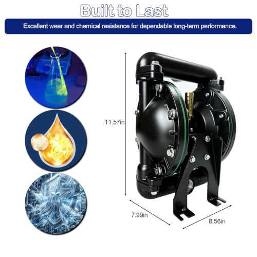 Air Operated Double Diaphragm Pump, 1" Aluminum Pneumatic Transfer Pump