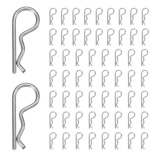 60pcs Cotter Pins M1x16mm Heavy Duty R Clips Hitch Pin Clip - size: M1 x 16mm