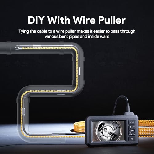 DEPSTECH Endoscope Camera with Light, Dual Lens Inspection Borescope 16.5FT - color: Black