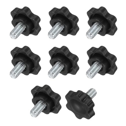 uxcell 10Pcs 1/4"-20 Star Knobs 0.6" Threaded Stud Male Clamping Knobs - size: 1/4"-20, 0.6"