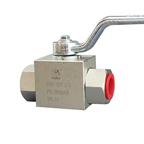 Taixin Hydraulic High Pressure Ball Valve 1/2'' NPT 5800PSI Hydraulic Valve Shut-Off KHB Hydraulic Ball Valve - size: 1/2 NPT, style: KHB