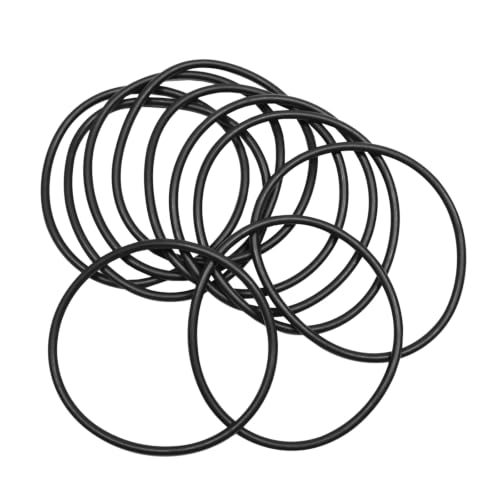 Black 10Pcs O-Rings, Nitrile Rubber O-Rings 2-1/2"(63.8mm) ID - size: 2-1/2" ID, 2-5/8" OD