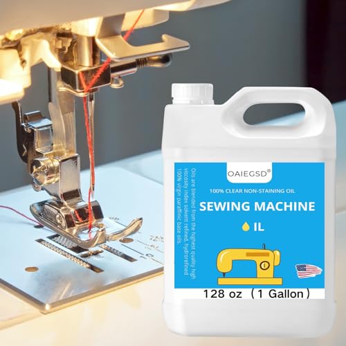 OAIEGSD 128oz Fine Light Sewing Machine Oil and Lubricant, Clear & Odorless - size: 128oz