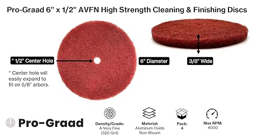High Strength Disc 6" x 1/2", AVFN Very Fine, 27747, 4 Pack - style: 6" x 1/2" AVFN
