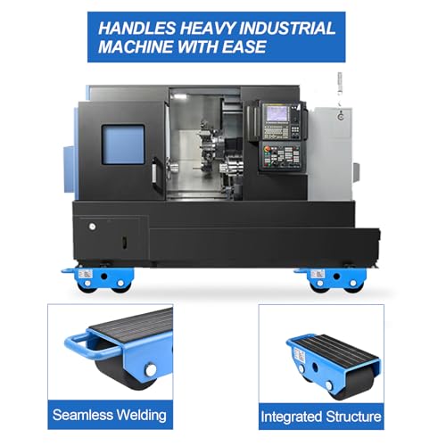 Fixed Machinery Skates for Machine Moving 5500 lbs, 2 Nylon Rollers