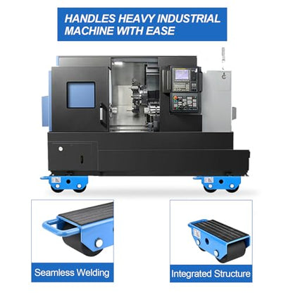 Fixed Machinery Skates for Machine Moving 5500 lbs, 2 Nylon Rollers