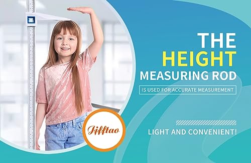 Aluminum Alloy Height Measurement Portable Height Measuring Rod Height Measure 8-82 inch/20-210 cm/Unit with cm & inch 8-82 for Home Office Gym Medical Examination Height Rod