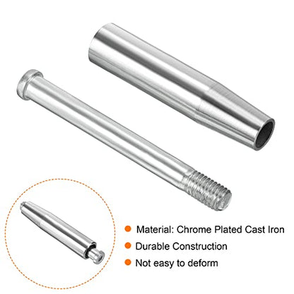 M10 Revolving Handle Grip, 1 Pack 98mm Cast Iron Chrome Plated Clamping Screw Knob for Many Types of Milling Machines and Lathes, Silver Tone