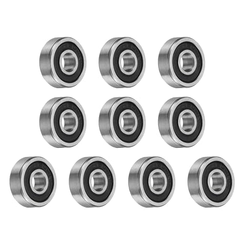 uxcell 10pcs 604-2RS Bearing 4x12x4mm, Chrome Steel Double Rubber Seals Miniature Bearing, Lubricated Deep Groove Ball Bearings, P6 (ABEC 3) - size: 604-2RS