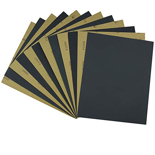 MAXAMN 600-2000 Grit Sandpaper, 30Pcs 9x11 Wet Dry Sanding Sheets,for Wood