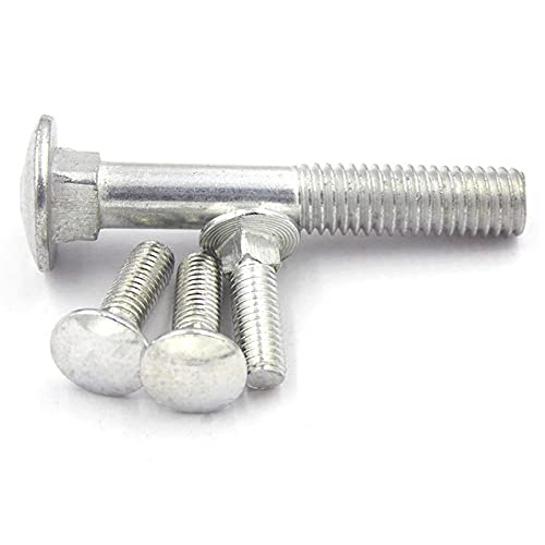 50 Pcs Carriage Bolts, Coach Bolts,Neck Carriage Bolt, Round Head, Square Neck, Zinc Plated （M5-0.8x20mm） - size: M5-0.8x20mm（50Pcs）