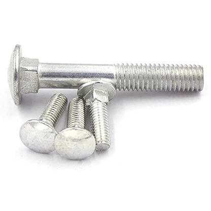 50 Pcs Carriage Bolts, Coach Bolts,Neck Carriage Bolt, Round Head, Square Neck, Zinc Plated （M5-0.8x20mm） - size: M5-0.8x20mm（50Pcs）